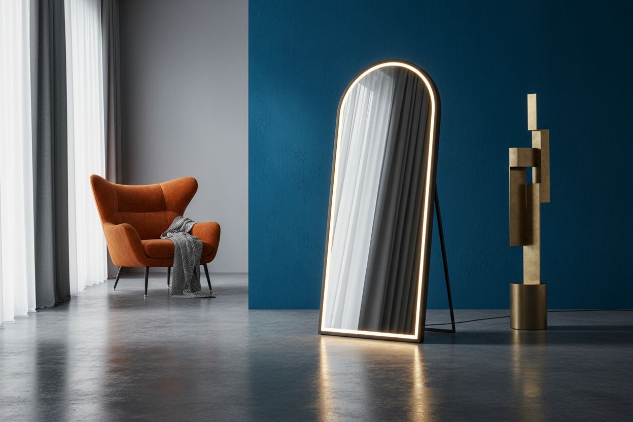 Espejo de piso TOSCANA con luz led