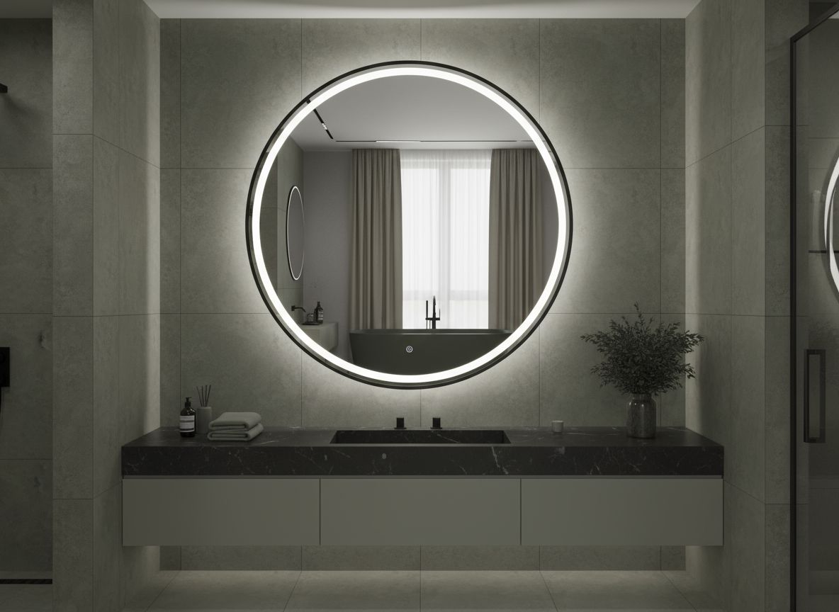 Espejo Redondo con marco ROMA