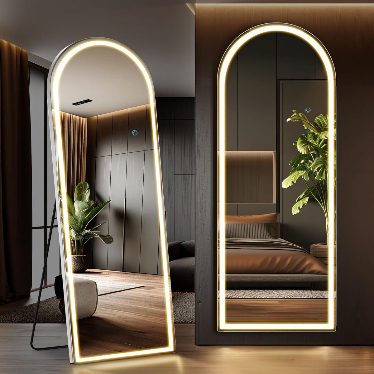 Espejo de piso TOSCANA con luz led